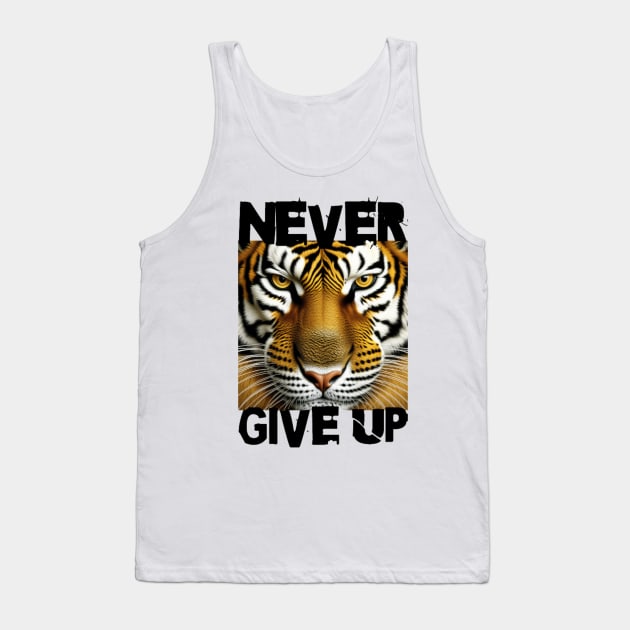 "Never Give Up" Tank Top by la chataigne qui vole ⭐⭐⭐⭐⭐